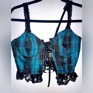 Plaid Widow Dolls Kill Bustier